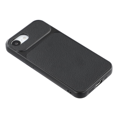 For iPhone 17e / 16e Case Sheepskin Texture Leather Coated TPU Phone Cover with Large Camera Cutouts