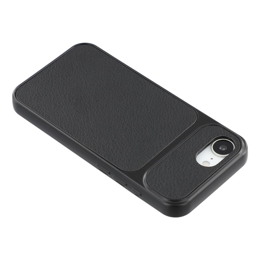 For iPhone 17e / 16e Case Sheepskin Texture Leather Coated TPU Phone Cover with Large Camera Cutouts
