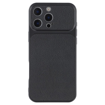 For iPhone 16 Pro Max Case Sheepskin Texture Leather Coated TPU Phone Cover with Precise Camera Cutouts