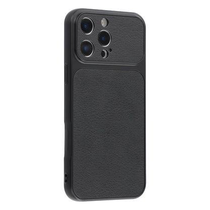For iPhone 16 Pro Max Case Sheepskin Texture Leather Coated TPU Phone Cover with Precise Camera Cutouts