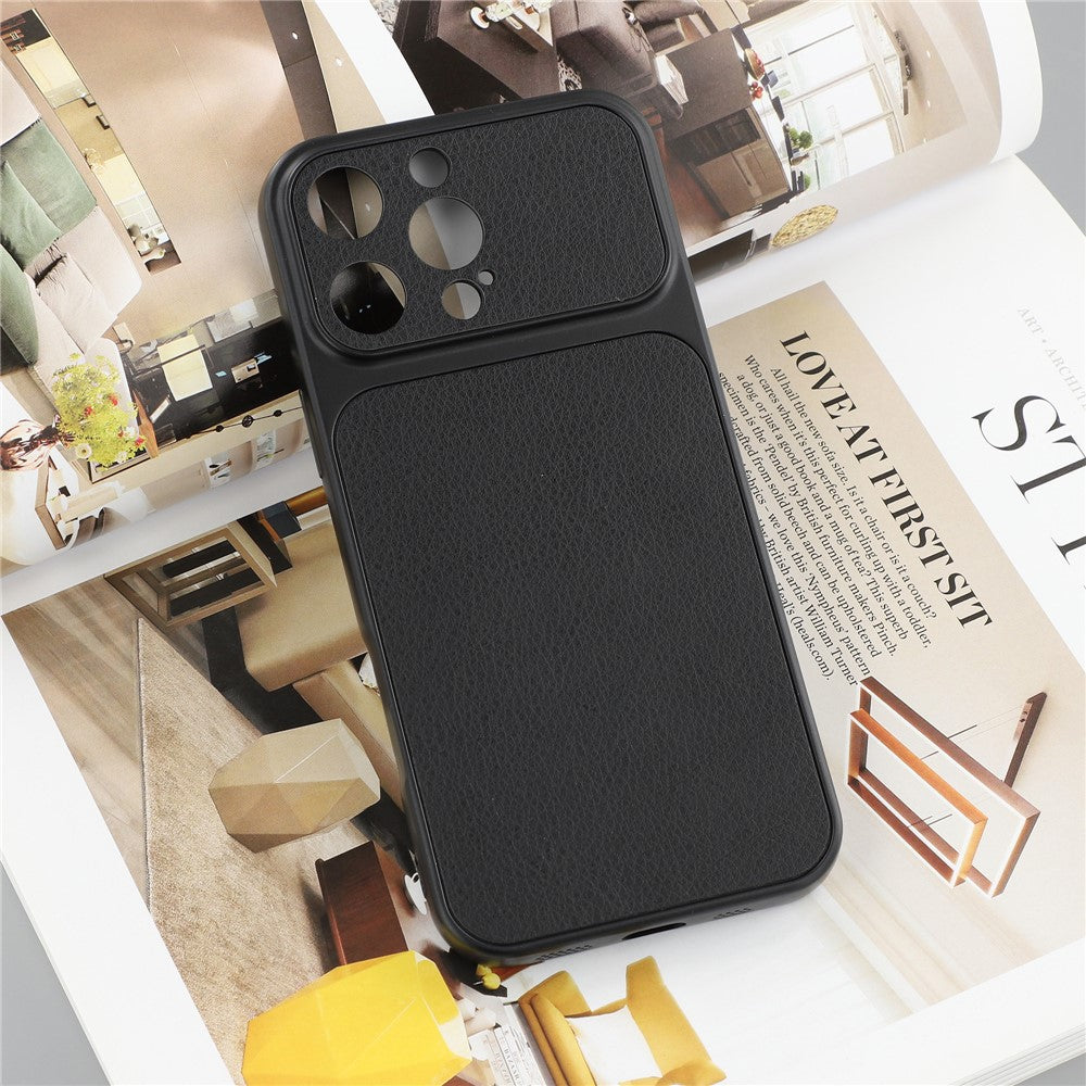 For iPhone 16 Pro Max Case Sheepskin Texture Leather Coated TPU Phone Cover with Precise Camera Cutouts