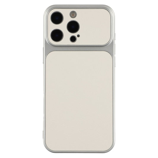 For iPhone 16 Pro Max Case Sheepskin Texture Leather Coated TPU Phone Cover with Precise Camera Cutouts