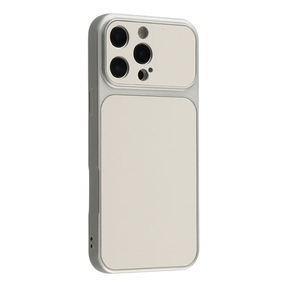 For iPhone 16 Pro Case Sheepskin Texture Leather Coated TPU Phone Cover with Precise Camera Cutouts