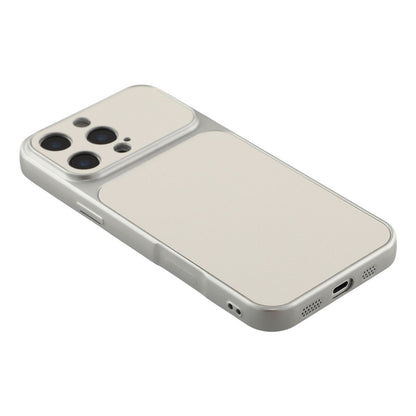 For iPhone 16 Pro Case Sheepskin Texture Leather Coated TPU Phone Cover with Precise Camera Cutouts