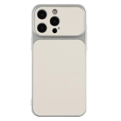 For iPhone 15 Pro Max Case Sheepskin Texture Leather Coated TPU Phone Cover with Precise Camera Cutouts