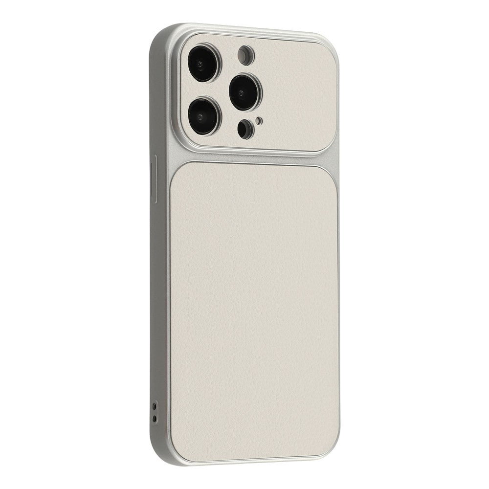 For iPhone 15 Pro Max Case Sheepskin Texture Leather Coated TPU Phone Cover with Precise Camera Cutouts
