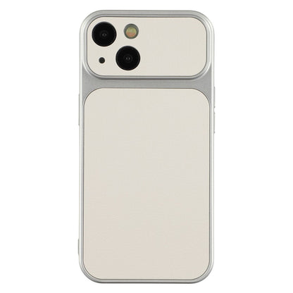 For iPhone 15 Case Sheepskin Texture Leather Coated TPU Phone Cover with Precise Camera Cutouts