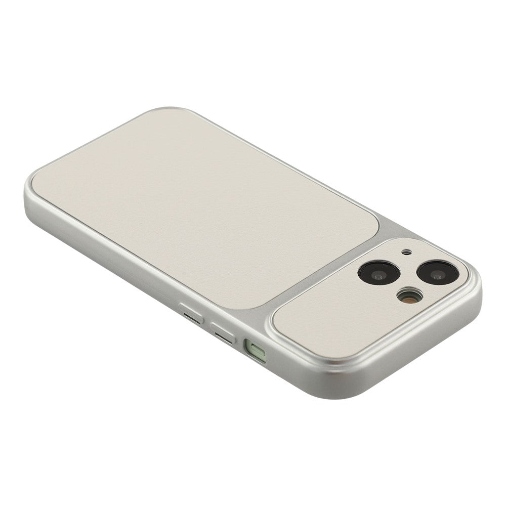 For iPhone 15 Case Sheepskin Texture Leather Coated TPU Phone Cover with Precise Camera Cutouts