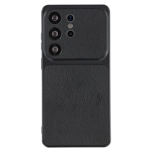 For Samsung Galaxy S25 Ultra Case Sheepskin Texture Leather Coated TPU Phone Cover with Precise Camera Cutouts
