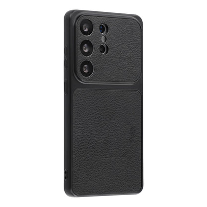 For Samsung Galaxy S25 Ultra Case Sheepskin Texture Leather Coated TPU Phone Cover with Precise Camera Cutouts