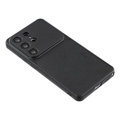 For Samsung Galaxy S25 Ultra Case Sheepskin Texture Leather Coated TPU Phone Cover with Precise Camera Cutouts