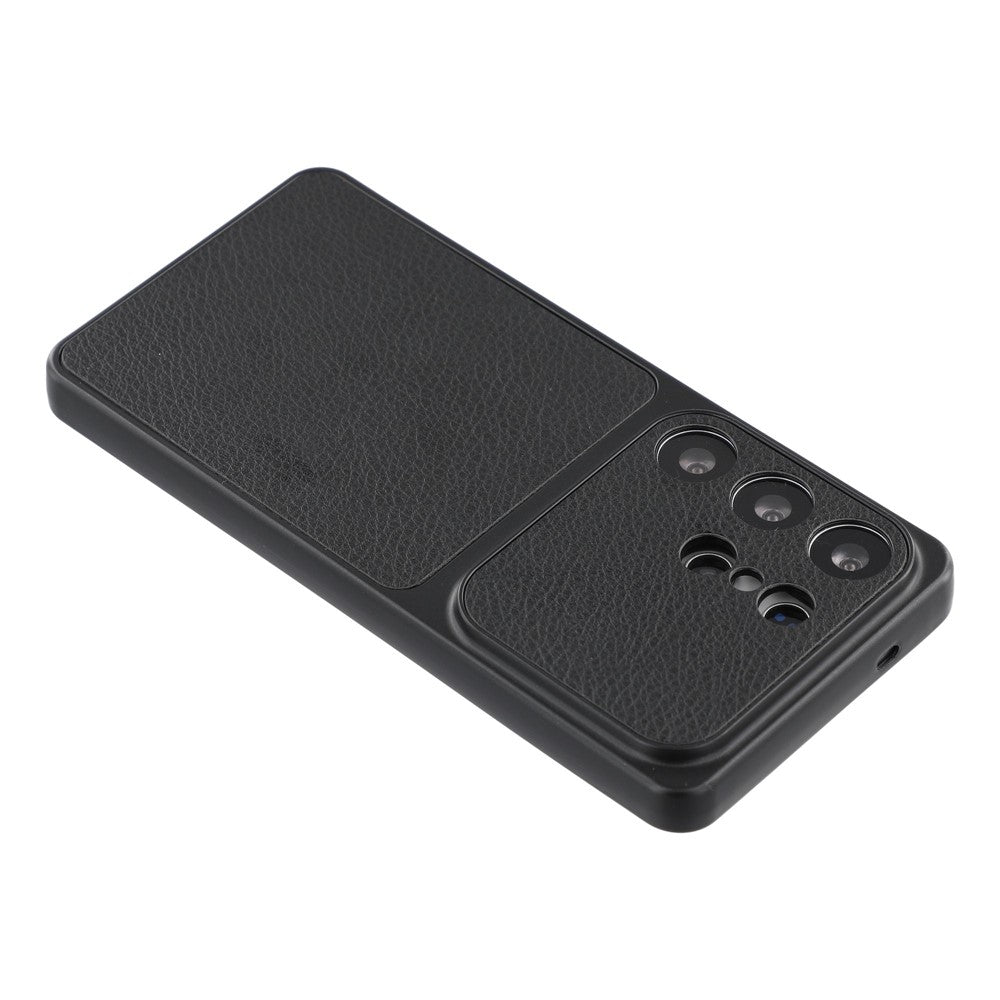 For Samsung Galaxy S25 Ultra Case Sheepskin Texture Leather Coated TPU Phone Cover with Precise Camera Cutouts