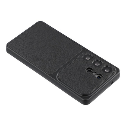 For Samsung Galaxy S25 Ultra Case Sheepskin Texture Leather Coated TPU Phone Cover with Precise Camera Cutouts