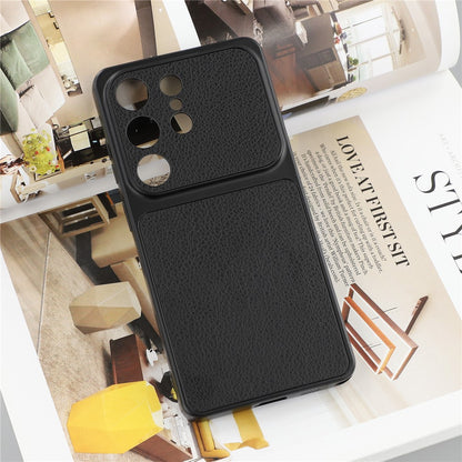 For Samsung Galaxy S25 Ultra Case Sheepskin Texture Leather Coated TPU Phone Cover with Precise Camera Cutouts