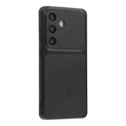 For Samsung Galaxy S26+ Case Sheepskin Texture Leather Coated TPU Phone Cover with Precise Camera Cutouts