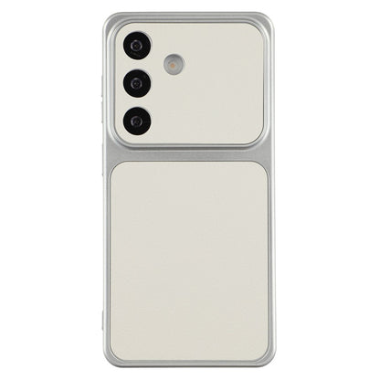 For Samsung Galaxy S26+ Case Sheepskin Texture Leather Coated TPU Phone Cover with Precise Camera Cutouts