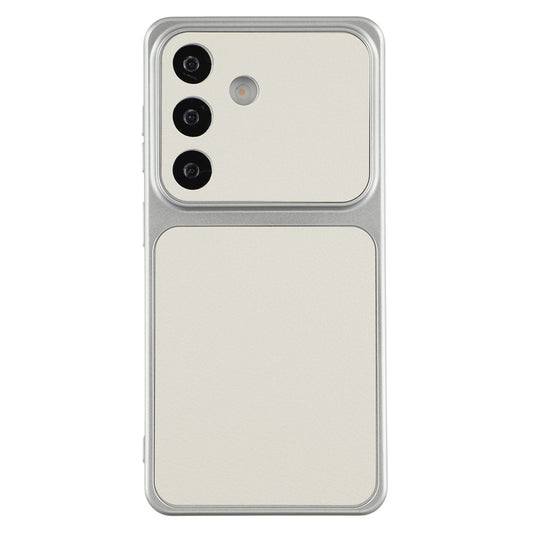 For Samsung Galaxy S26+ Case Sheepskin Texture Leather Coated TPU Phone Cover with Precise Camera Cutouts