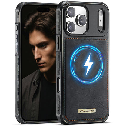 CaseMe For iPhone 17 Pro Max C69 Series Magnetic Case Leather Coated TPU Phone Cover