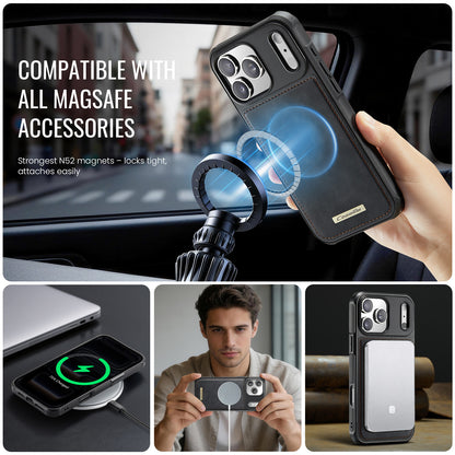 CaseMe For iPhone 17 Pro Max C69 Series Magnetic Case Leather Coated TPU Phone Cover