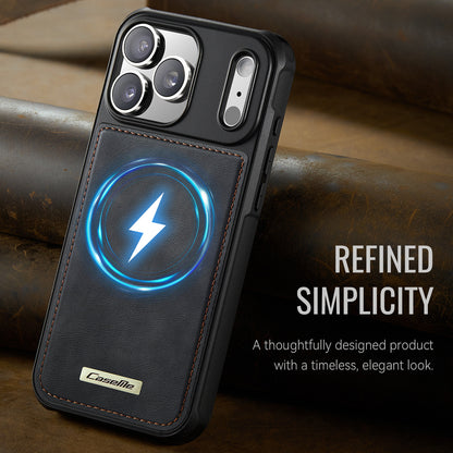 CaseMe For iPhone 17 Pro Max C69 Series Magnetic Case Leather Coated TPU Phone Cover