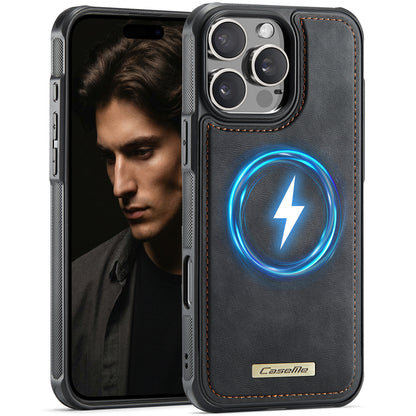 CaseMe For iPhone 16 Pro Max C69 Series Magnetic Case Leather Coated TPU Phone Cover