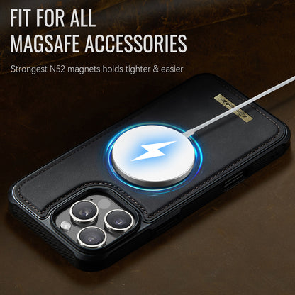 CaseMe For iPhone 16 Pro Max C69 Series Magnetic Case Leather Coated TPU Phone Cover