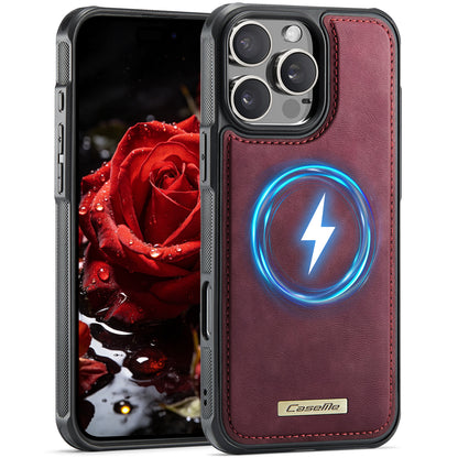 CaseMe For iPhone 16 Pro Max C69 Series Magnetic Case Leather Coated TPU Phone Cover