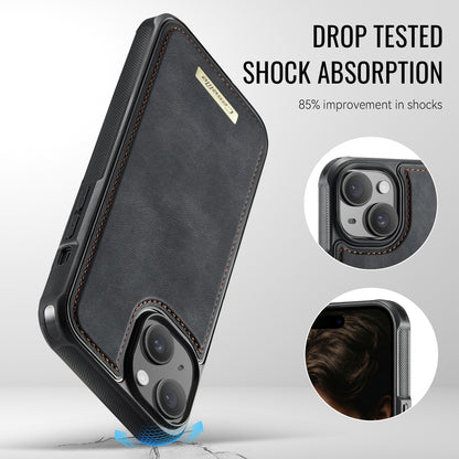 CaseMe For iPhone 14 Plus / iPhone 15 Plus C69 Series Magnetic Case Leather Coated TPU Phone Cover