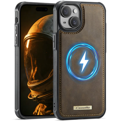 CaseMe For iPhone 14 Plus / iPhone 15 Plus C69 Series Magnetic Case Leather Coated TPU Phone Cover