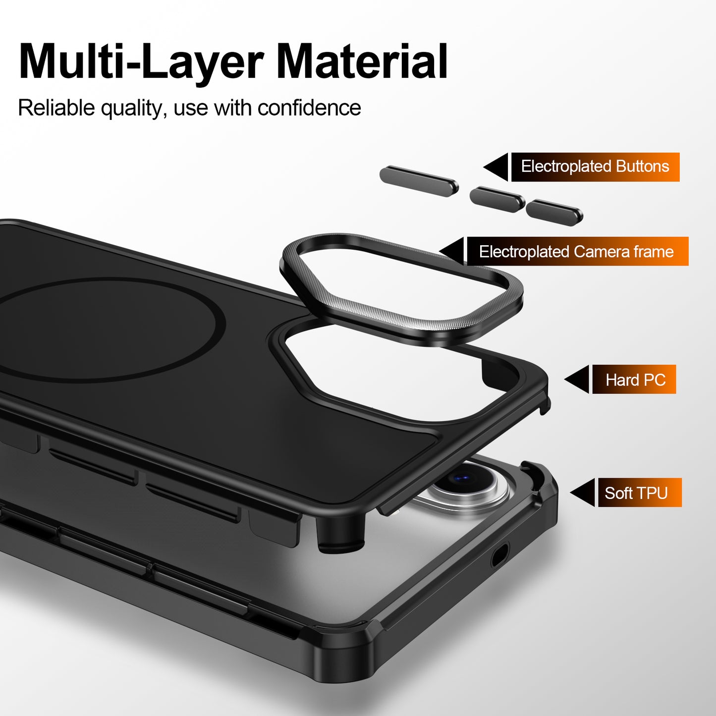 For Samsung Galaxy S26+ Magnetic Case Shockproof TPU PC Protective Cover