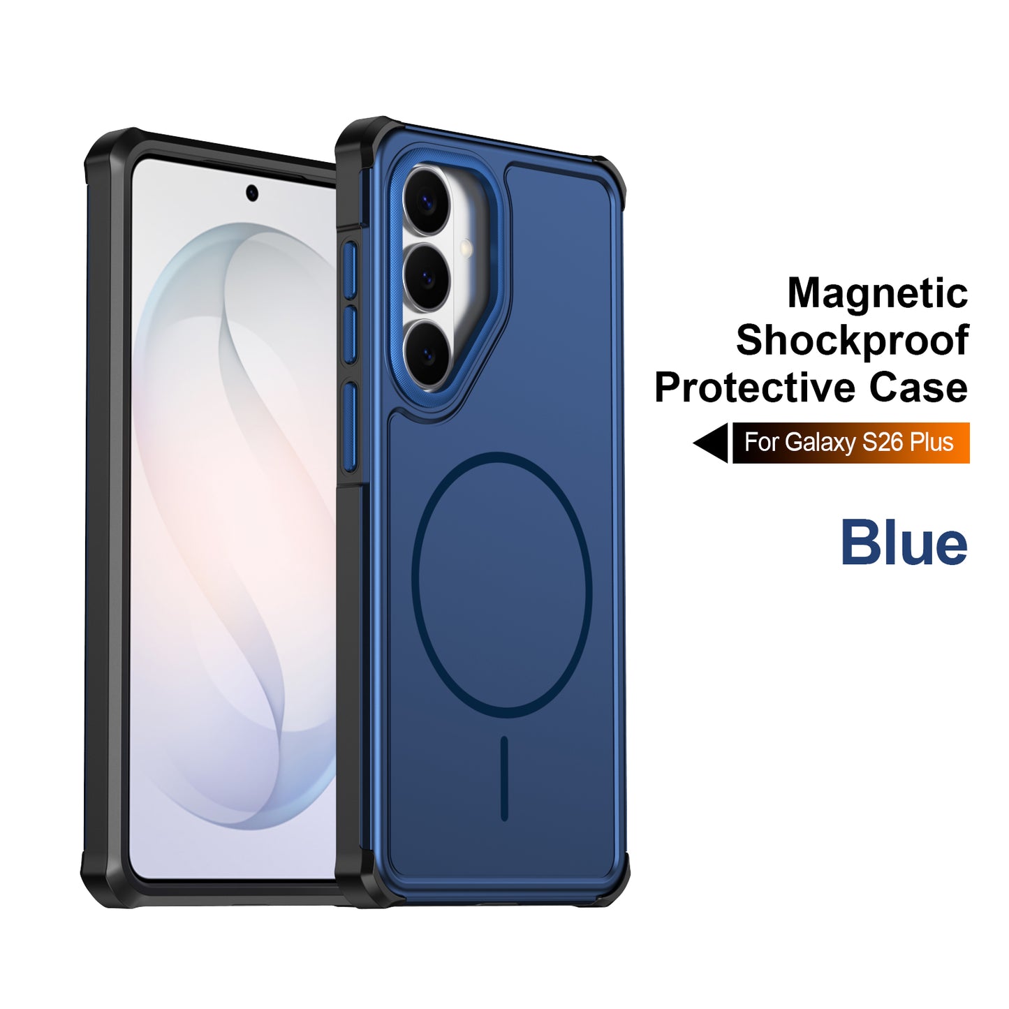 For Samsung Galaxy S26+ Magnetic Case Shockproof TPU PC Protective Cover