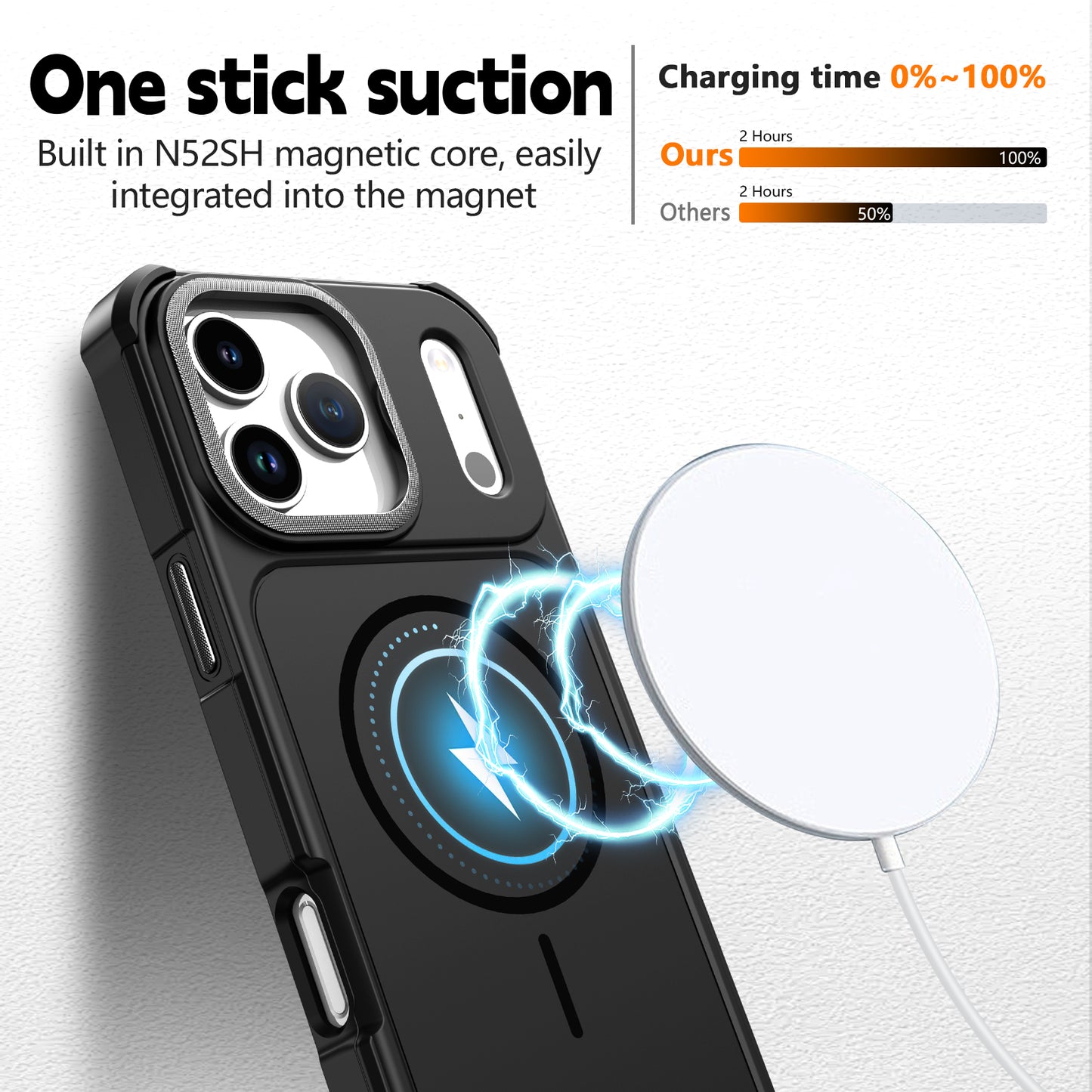 For iPhone 17 Pro Magnetic Case Shockproof TPU PC Protective Cover