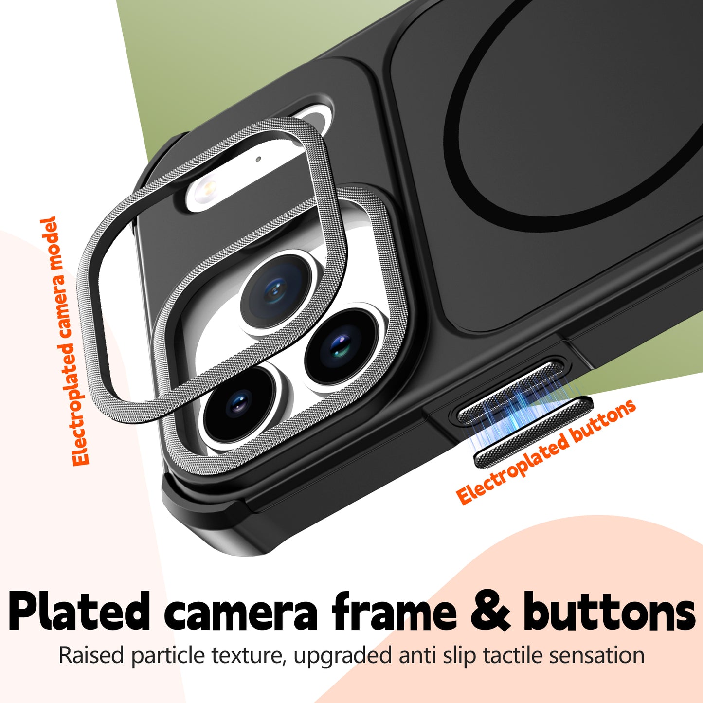 For iPhone 17 Pro Magnetic Case Shockproof TPU PC Protective Cover