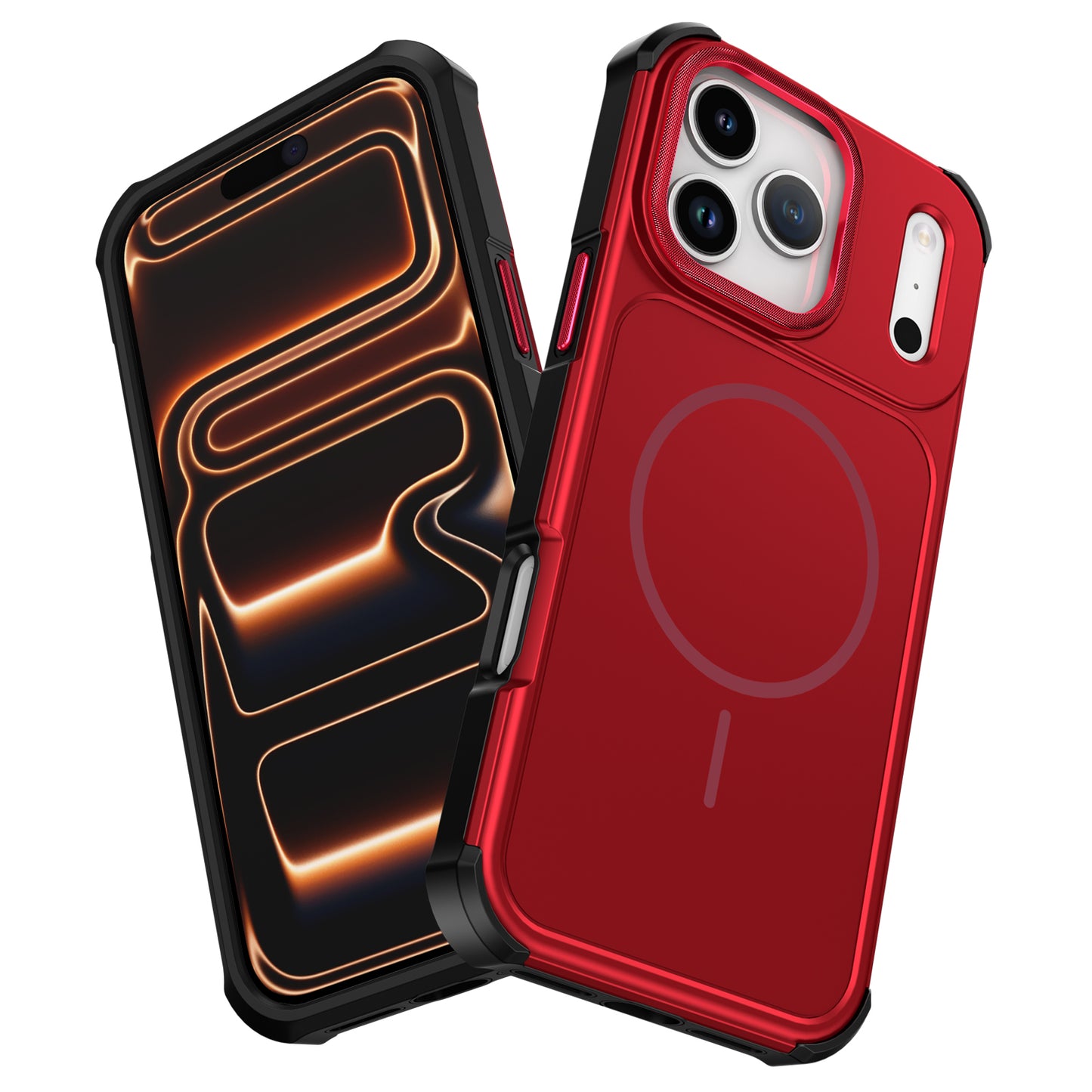 For iPhone 17 Pro Magnetic Case Shockproof TPU PC Protective Cover