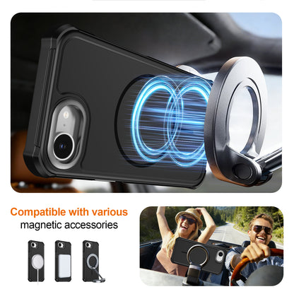 For iPhone 16e / iPhone 17e Magnetic Case Shockproof TPU PC Protective Cover