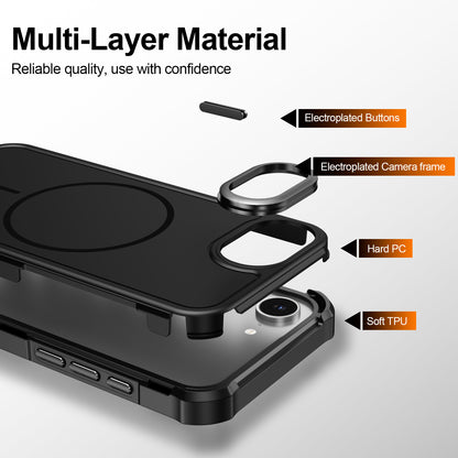 For iPhone 16e / iPhone 17e Magnetic Case Shockproof TPU PC Protective Cover
