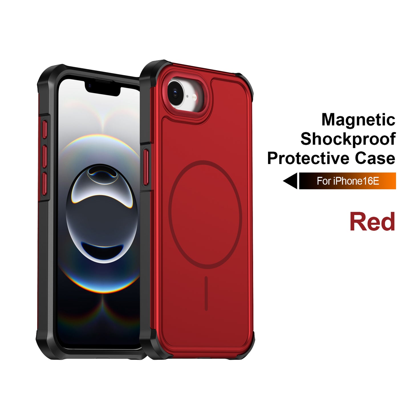 For iPhone 16e / iPhone 17e Magnetic Case Shockproof TPU PC Protective Cover