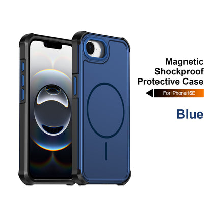 For iPhone 16e / iPhone 17e Magnetic Case Shockproof TPU PC Protective Cover