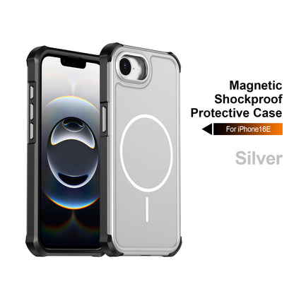 For iPhone 16e / iPhone 17e Magnetic Case Shockproof TPU PC Protective Cover