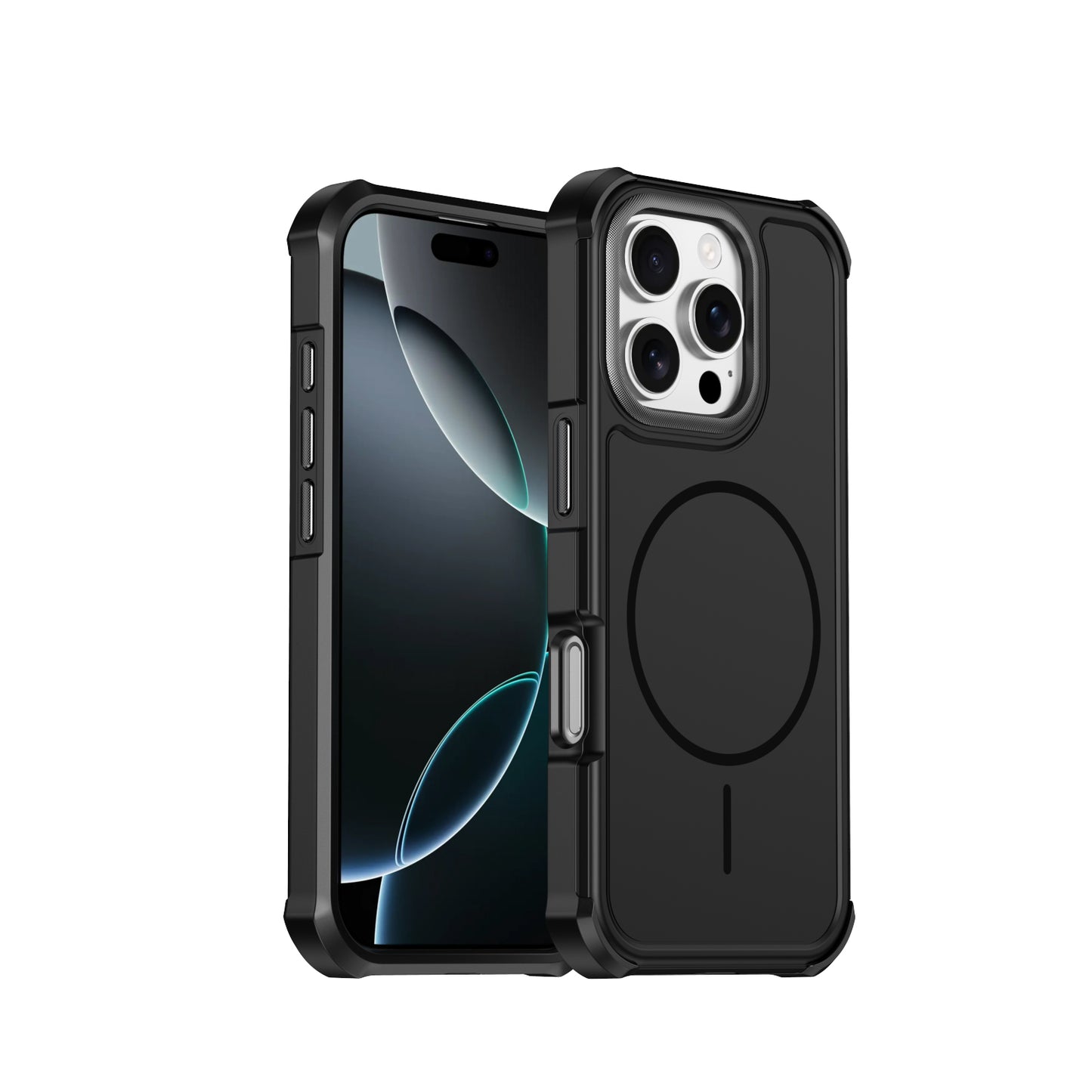 For iPhone 16 Pro Magnetic Case Shockproof TPU PC Protective Cover