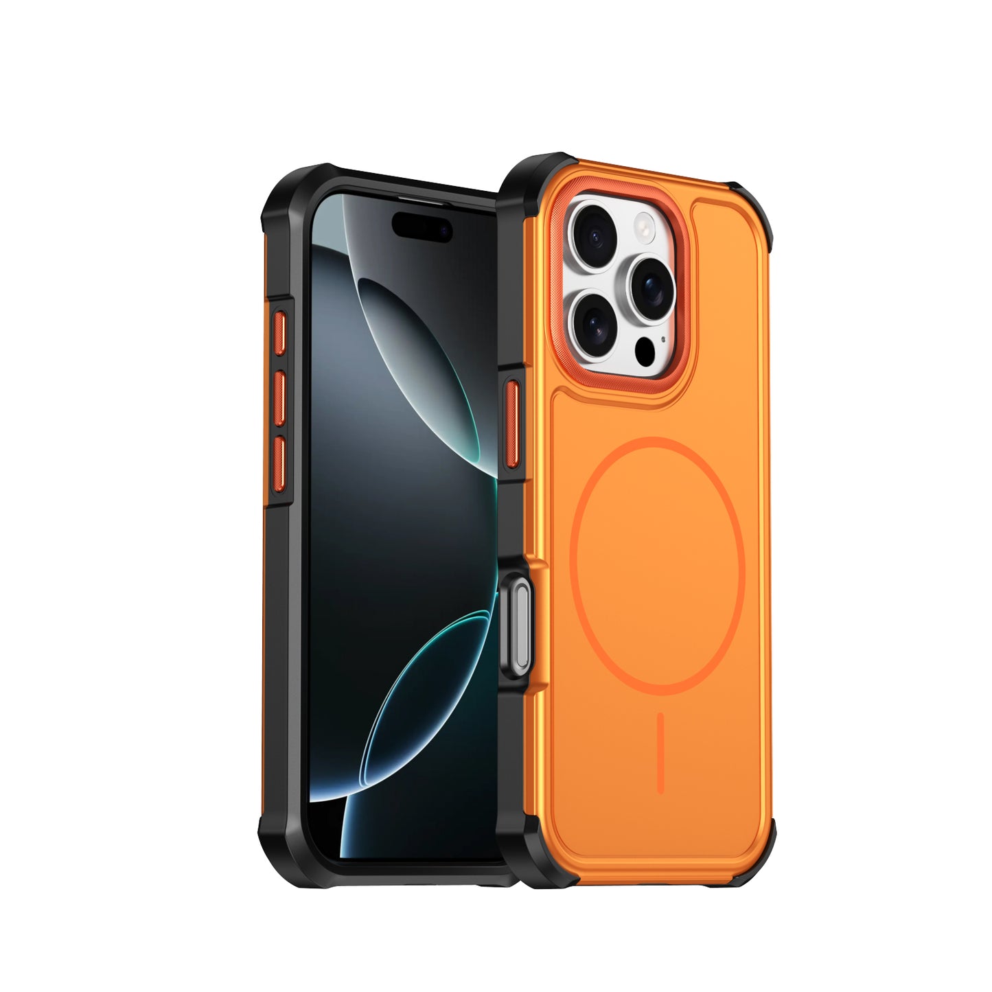 For iPhone 16 Pro Magnetic Case Shockproof TPU PC Protective Cover