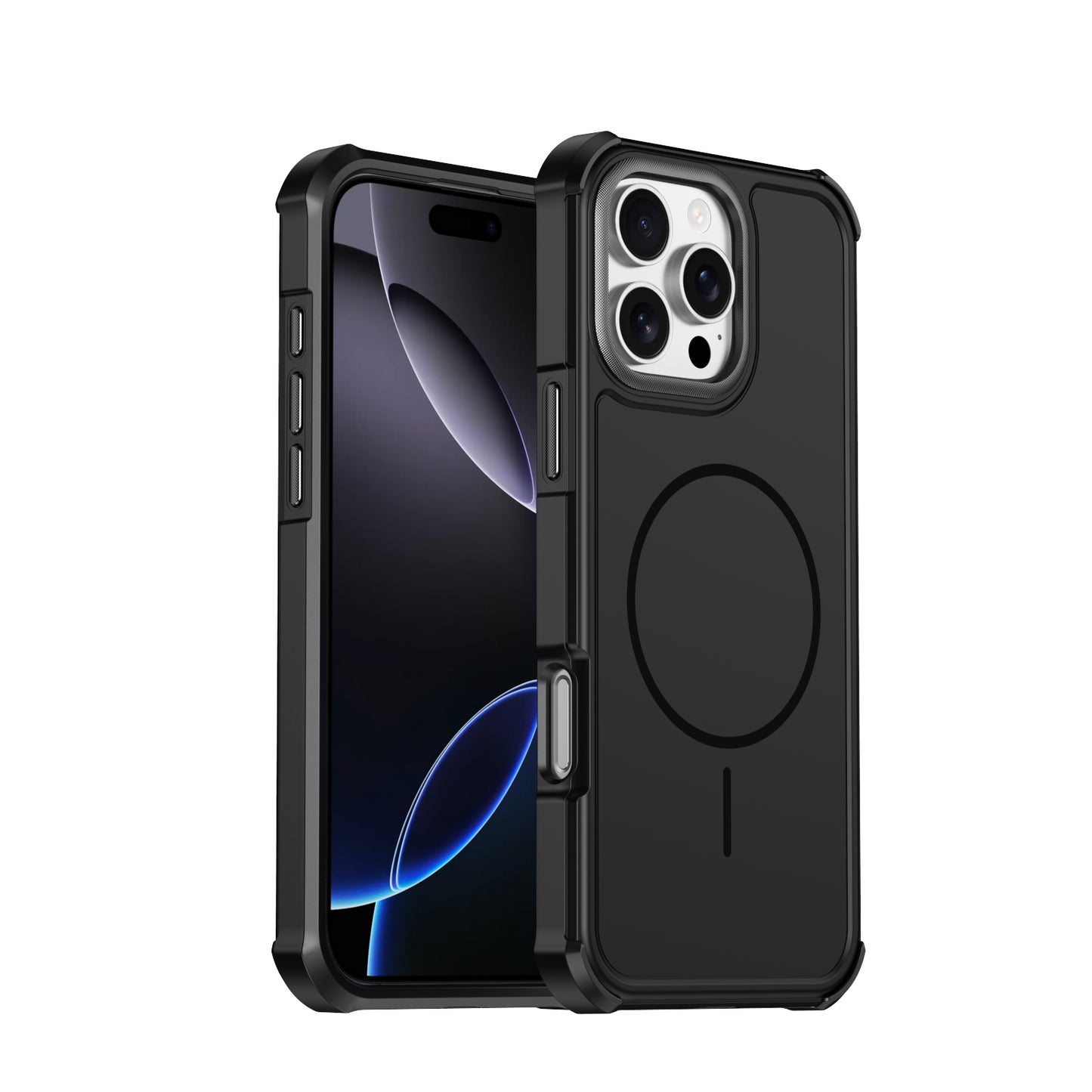 For iPhone 16 Pro Max Magnetic Case Shockproof TPU PC Protective Cover