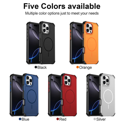 For iPhone 16 Pro Max Magnetic Case Shockproof TPU PC Protective Cover
