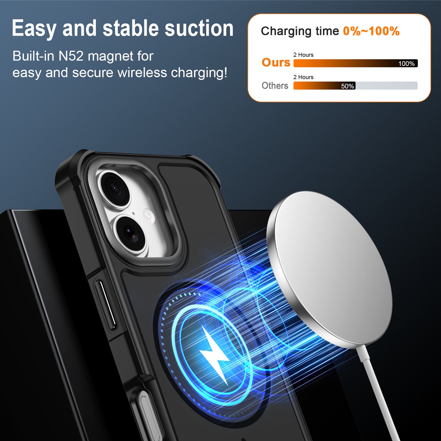 For iPhone 17 Magnetic Case Shockproof TPU PC Protective Cover