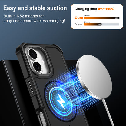 For iPhone 17 Magnetic Case Shockproof TPU PC Protective Cover