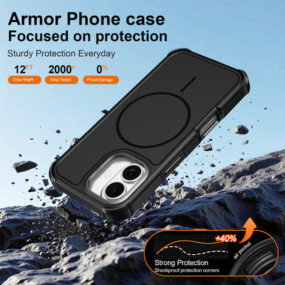 For iPhone 17 Magnetic Case Shockproof TPU PC Protective Cover