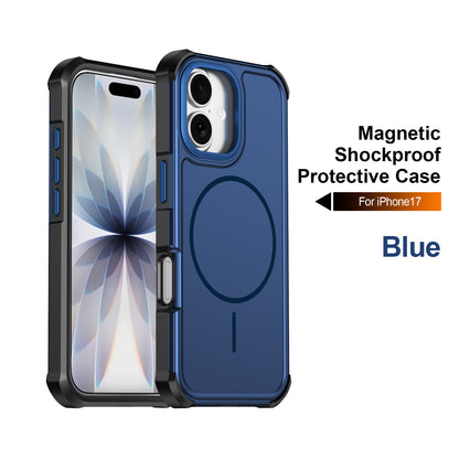 For iPhone 17 Magnetic Case Shockproof TPU PC Protective Cover