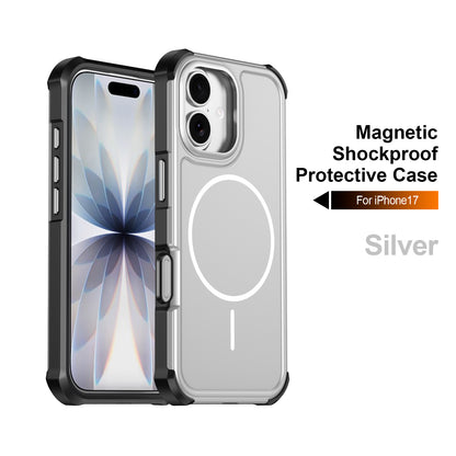 For iPhone 17 Magnetic Case Shockproof TPU PC Protective Cover