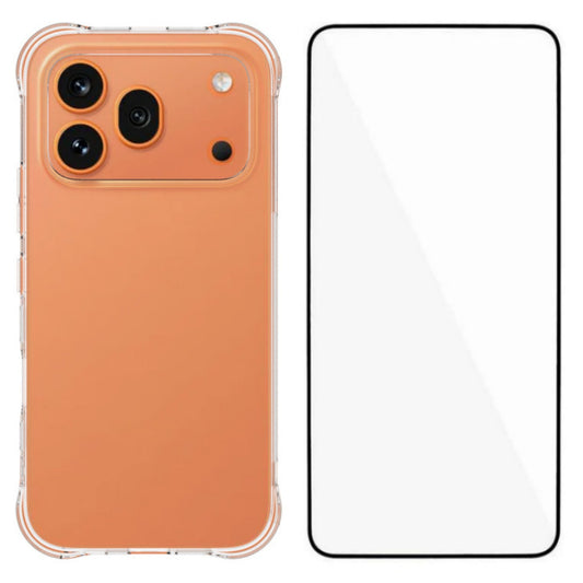 WANLONFENG For Honor 600 Pro 5G WL Series Case 2.0mm TPU Phone Cover with Tempered Glass Film