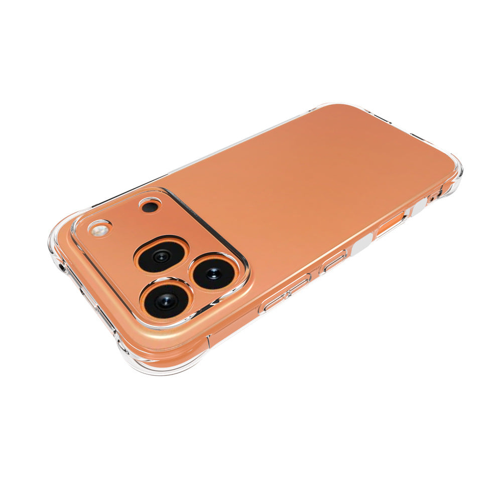WANLONFENG For Honor 600 Pro 5G WL Series Case 2.0mm TPU Phone Cover with Tempered Glass Film